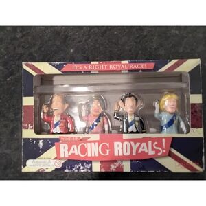 Paladone Wind-Up Racing Royals 4-Piece Figurine Set British Royal Family Novelty